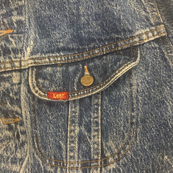 Vintage Lee (Rider) Blue Jean Jacket. distressed - Picture 3 of 5